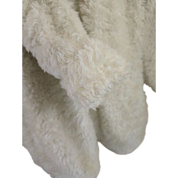 Cream Sherpa Fleece Pullover XL Cozy Chic warm ski winter soft boho cottagecore - Picture 4 of 7